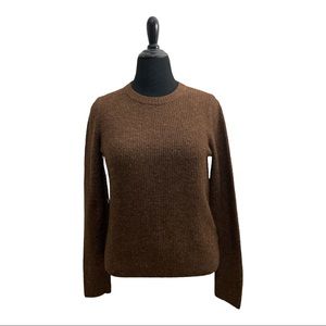 Heather Brown Crew Neck Sweater